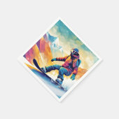 Serviette En Papier Snowboard 16e Anniversaire Papier serviettes (Coin)