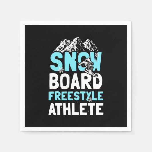 Serviette En Papier Snowboard Freestyle Athlète (Devant)