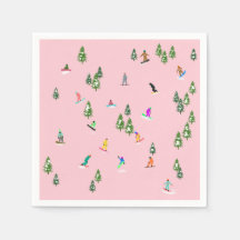 Snowboarders rose Illustration du snowboard