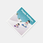 Serviette En Papier Snowboarding (Coin)