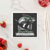 Serviette En Papier Snowboarding (En situation)