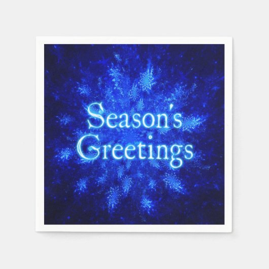 Serviette En Papier Snowburst - Bonnes Fêtes (Devant)