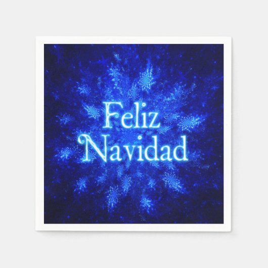 Serviette En Papier Snowburst - Feliz Navidad (Devant)