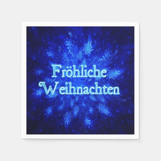 Serviette En Papier Snowburst - Froliche Weihnachten (Devant)