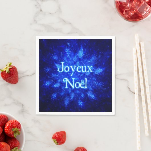 Serviette En Papier Snowburst - Joyeux Noё l (En situation)