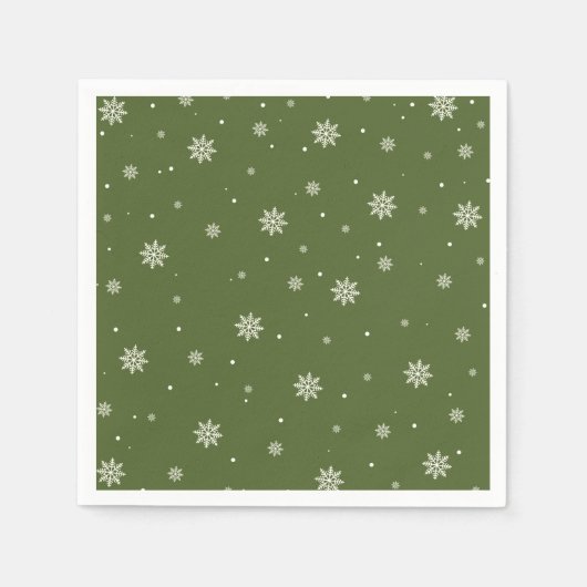 Serviette En Papier Snowflake (Devant)