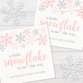 Serviette En Papier Snowflake Winter Girl Baby Shower