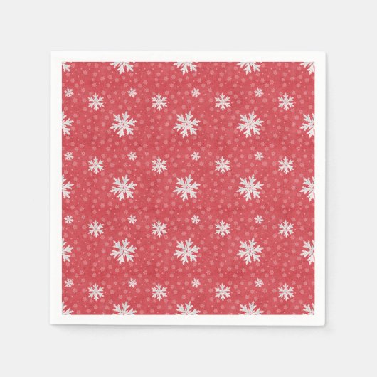 Serviette En Papier Snowflakes à l'invitation de Noël (Devant)