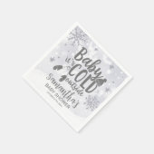 Serviette En Papier Snowflakes Baby It's Cold Outside Baby shower (Coin)