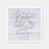 Serviette En Papier Snowflakes Baby It's Cold Outside Baby shower (Devant)