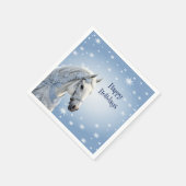 Serviette En Papier Snowflakes Cheval Noël Papier de Noël Napkin (Coin)