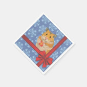 Serviette En Papier Snowflakes Christmas Hamster (Coin)