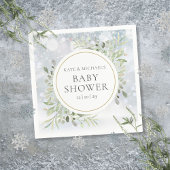 Serviette En Papier Snowflakes d'hiver Baby shower verdoyant