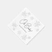 Serviette En Papier Snowflakes d'hiver Oh bébé Napkins (Coin)