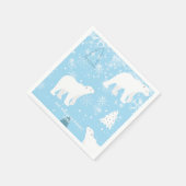 Serviette En Papier Snowflakes d'ours polaire personnalisé (Coin)