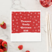 Serviette En Papier Snowflakes Holiday Design avec un Arrière - plan r (En situation)