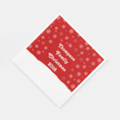 Serviette En Papier Snowflakes Holiday Design avec un Arrière - plan r (Coin)