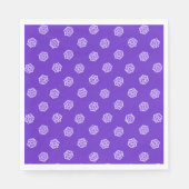 Serviette En Papier Snowflakes motif sur bleu (Devant)