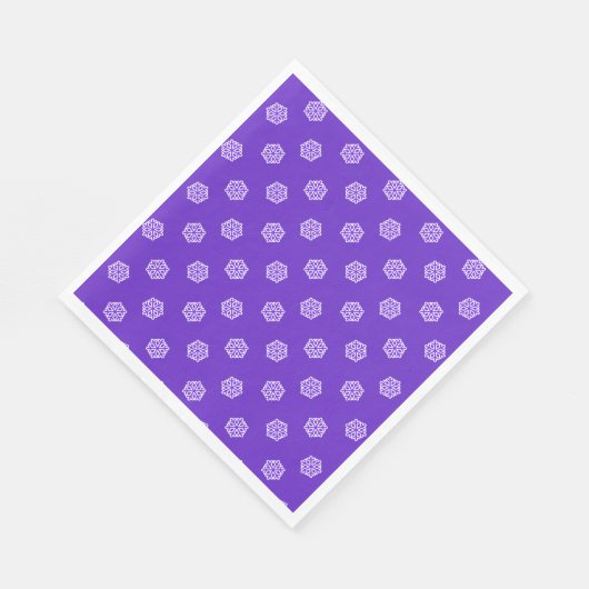 Serviette En Papier Snowflakes motif sur bleu (Coin)