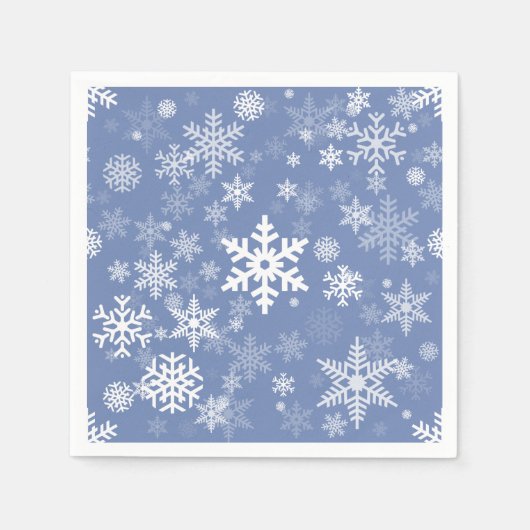Serviette En Papier Snowflakes Personnaliser graphique Arrière - plan (Devant)