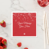 Serviette En Papier Snowflakes personnalisés Joyeux Noël (En situation)