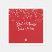 Serviette En Papier Snowflakes personnalisés Joyeux Noël (Devant)