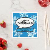 Serviette En Papier Snowflakes Speech Buble Fun Retro Comédie Livre (En situation)