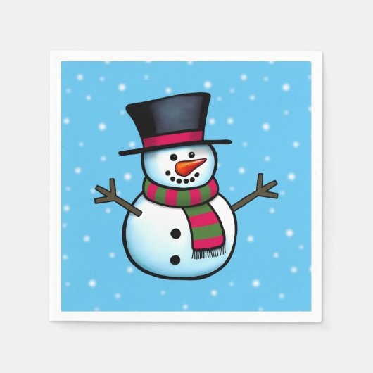 Serviette En Papier Snowman (Devant)