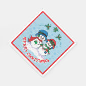 Serviette En Papier Snowman (Coin)