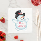 Serviette En Papier Snowman (En situation)