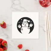 Serviette En Papier Snowman (En situation)