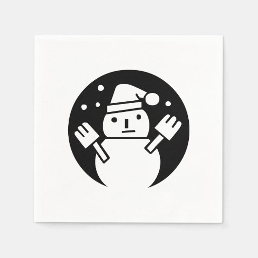 Serviette En Papier Snowman (Devant)