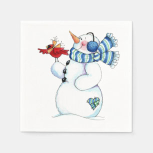 Serviette En Papier Snowman