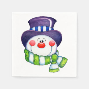 Serviette En Papier Snowman