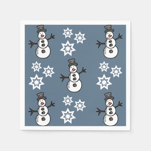Serviette En Papier Snowman (Devant)