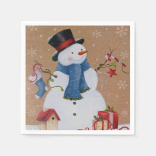 Serviette En Papier Snowman