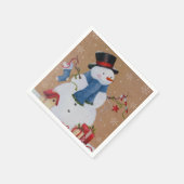 Serviette En Papier Snowman (Coin)