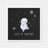 Serviette En Papier Snowman (Devant)
