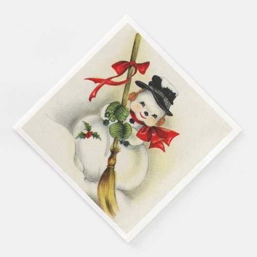Serviette En Papier Snowman 001 (Coin)