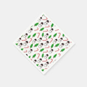 Serviette En Papier Snowman Candy Cane Tree Cheer | Christmas (Coin)