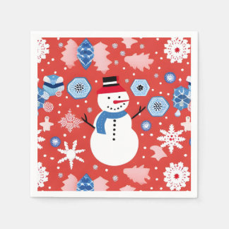 Serviette En Papier Snowman Chillin