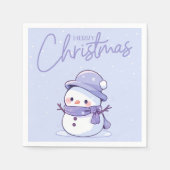 Serviette En Papier Snowman Christmas Napkin (Devant)