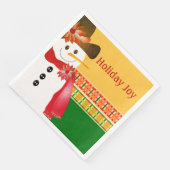 Serviette En Papier Snowman coloré (Coin)