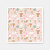 Serviette En Papier Snowman Crème glacée cônes Noël Motif (Devant)