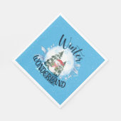 Serviette En Papier Snowman dans le monde des neiges (Coin)