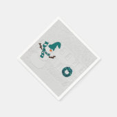 Serviette En Papier Snowman d'hiver et couronne de maison en vacances (Coin)