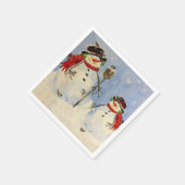 Serviette En Papier Snowman et son (Coin)