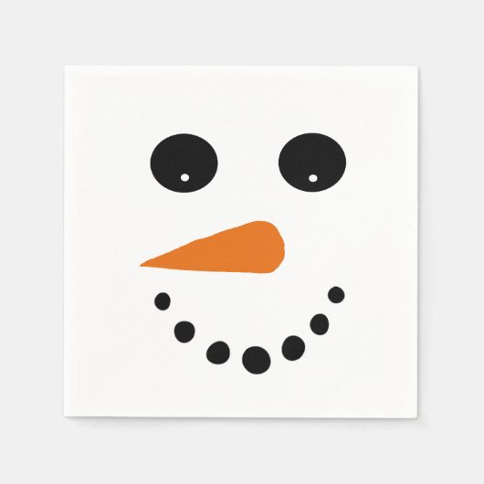 Serviette En Papier Snowman face (Devant)