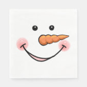 Serviette En Papier Snowman Face Carotte Nez Napkin (Devant)