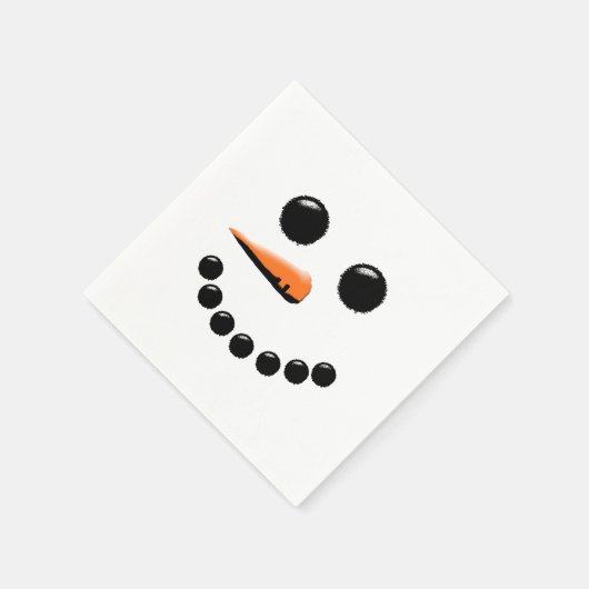 Serviette En Papier Snowman Face Winter Holiday Snowmen Xmas (Coin)
